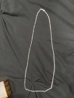 22” silver chain