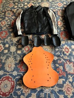 BMW Motorrad Leather Motorcycle Jacket w/ Full Armor Set & Garment Bag  Size Medium