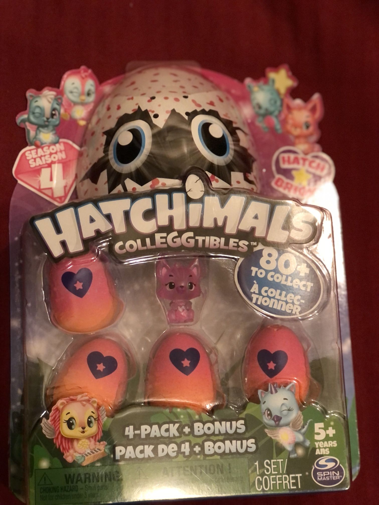 Hatchimals CollEGGtibles, 4 Pack + Bonus, Season 4 Hatchimals CollEGGtible, for Ages 5 and Up 