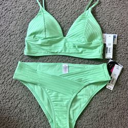 Walmart Neon Green Bikini Swimsuit (Size S) - LOCAL MEETUP ONLY