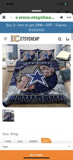 Cowboys king size diy comforter with 2 pillow cases $100 cash firm u pic up