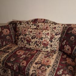 Floral living room couch