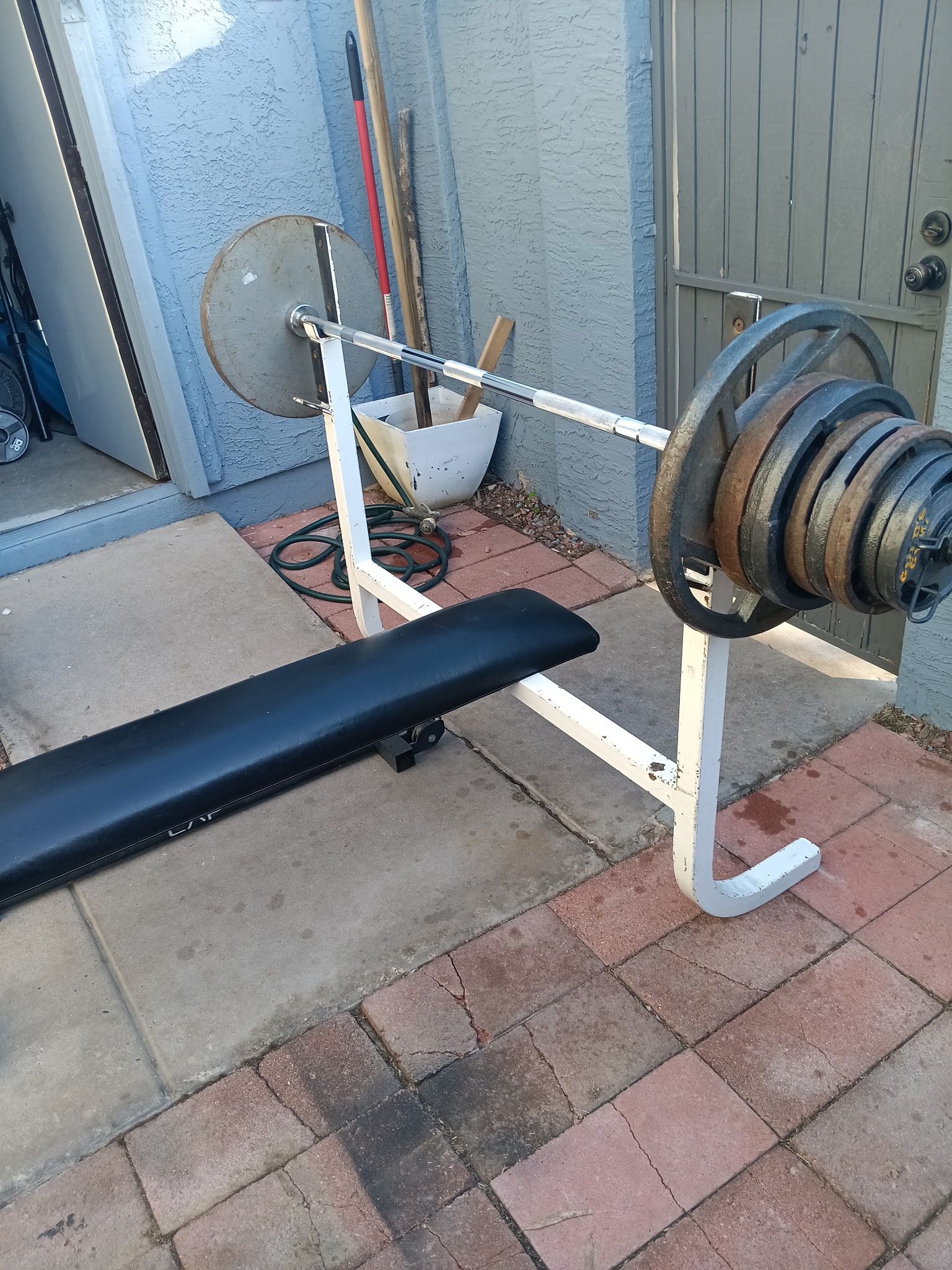 Olympic Weight Set With Bench Press