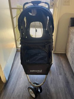 Paws & Pals Black Pet Stroller