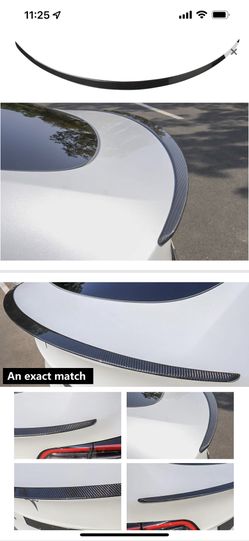 Tesla Model Y Real Dry Glossy Carbon Spoiler / Trunk Lip / Spoiler Wing