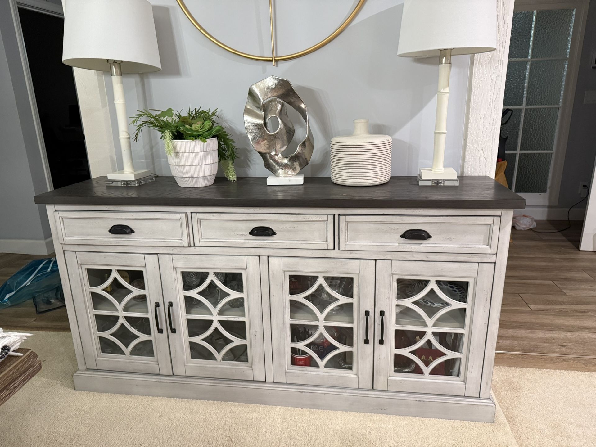 Ashlyn 72" Accent Console table cabinet