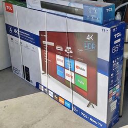HD41 65” TCL Roku Smart 4k Uhd TV 