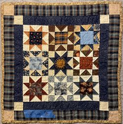 “Sun and Stars” Quilted Wall Hanging