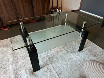 Two-Tier Glass Coffee Table