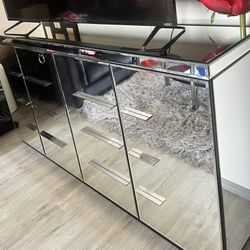 Luxury Mirror TV Stand