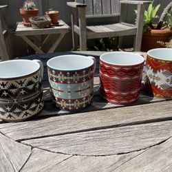 4 ceramic Coffee mugs from the Pendleton Home Collection
