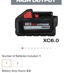 Milwaukee Battery M-18 6.0 XC