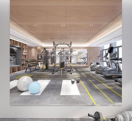 New Large Home Gym Mirrors, 63X24 2 Pack Frameless Tempered Glass Dance Wall Mounted Mirror for Home
