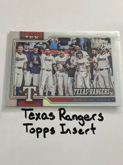 Texas Rangers Topps Short Print Insert Card.