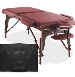 Saloniture Professional Portable Lightweight Bi-Fold Memory Foam Massage Table