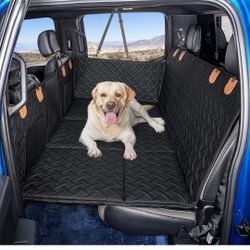 Dog Back Seat Extender for Truck,Truck Dog Seat Cover Back Seat,Dog Hammock for Truck,Hard Bottom Seat Extender,Pet Seat Covers for F150/RAM1500/Silve