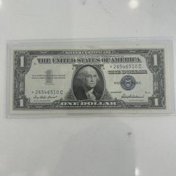 1957 Silver Certificate $1 Dollar * Star Note * ~ Better Grade ~