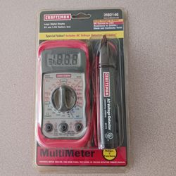 New, Still in its Original Packaging - Vintage Craftsman Digital Multimeter with AC line Power Detector PN (contact info removed)