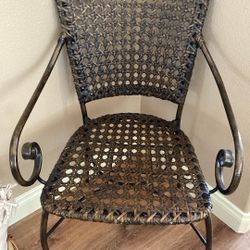 Metal And Wicker Chair
