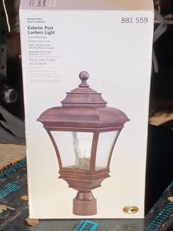 New Hampton Bay Classic Collection Copper Exterior Post Lantern Light