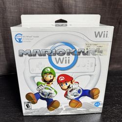 Mario Kart Nintendo Wii Game With Wheel! SEALED NEW!