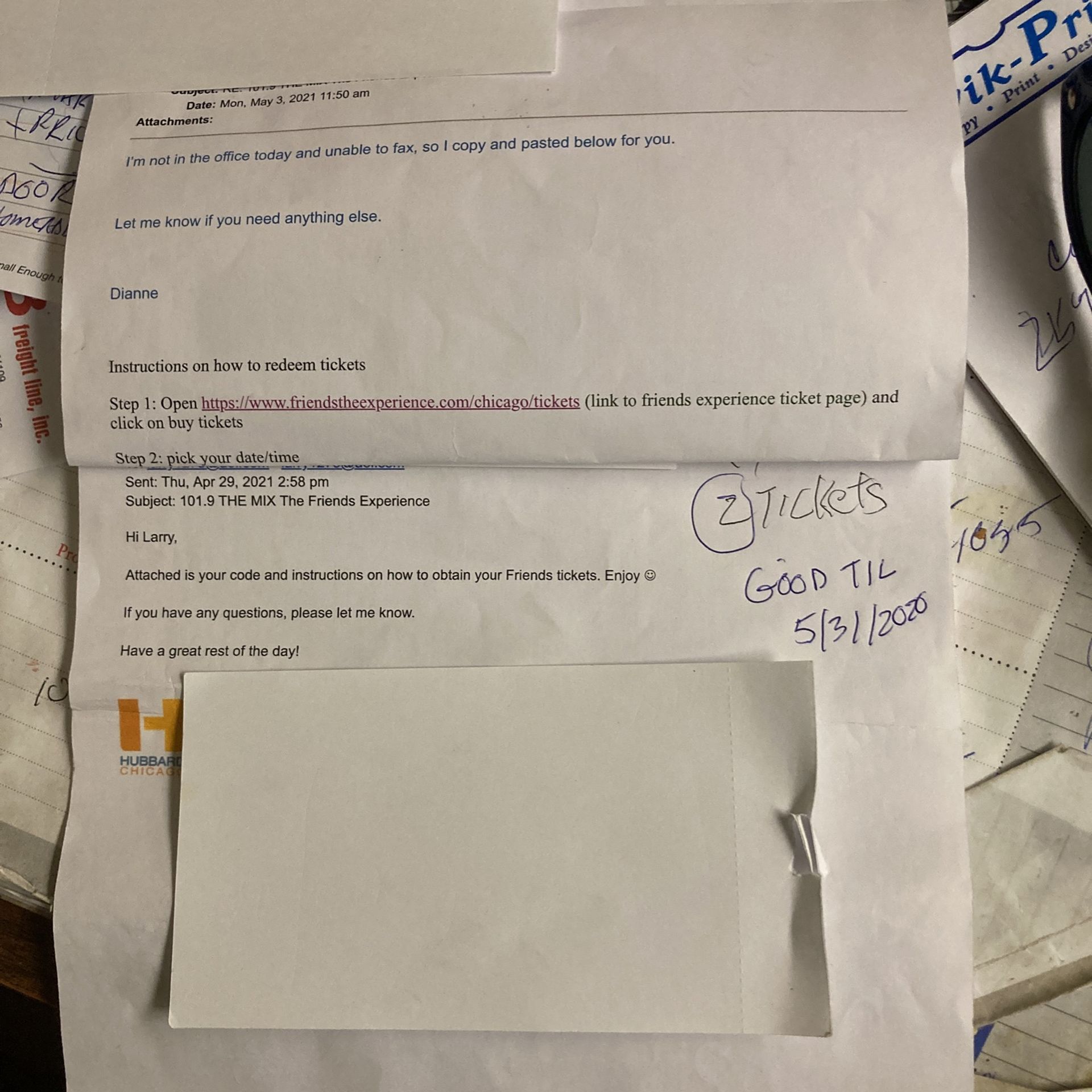Friends Experience Tickets