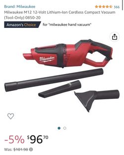 New Milwaukee Hand Vacuum 