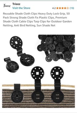 Shade cloth clips