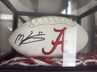 Mac Jones Signed Football