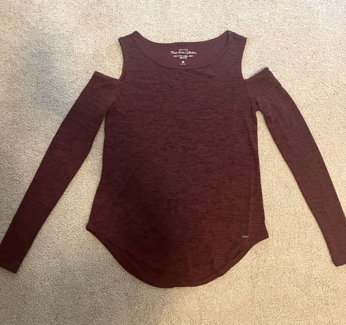 Hollister Cut-out Shoulder Long Sleeve Tee
