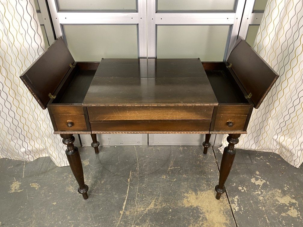 Antique Desk With Hidden Spaces