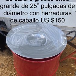 Comal De Disco De Arado Para Discadas  Extra Grande De 25” Pulgadas 
