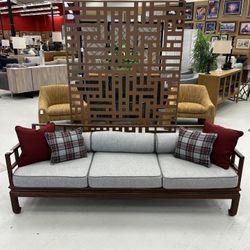 Rosewood Bench w/ Wool Cushions