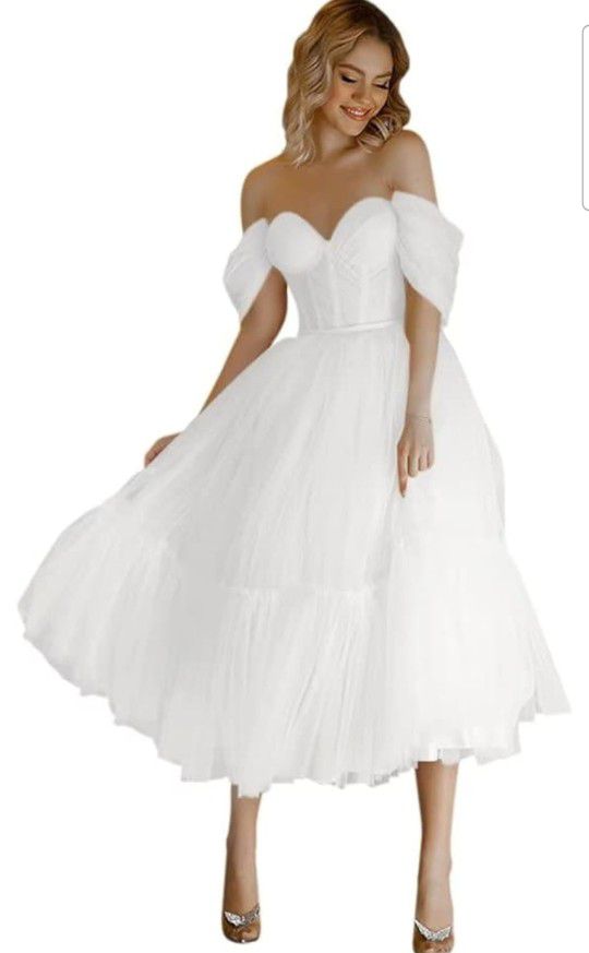 White Dress Size L