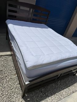 Full size bed frame in mattress accepting offers