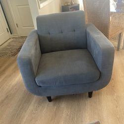 Oversized Comfy Blue Chair