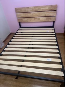 Full bed with headboard, frame and mattress