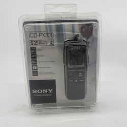 Sony ICD-PX820 (2GB, 535.5 Hours) Handheld Digital Voice Recorder ICD-PX820D NEW