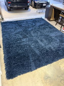 Blue Infinity Shag Rug