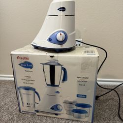 Preethi Blue Leaf Platinum Mixer Grinder - 550W - Gently Used
