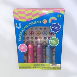 U Style Highlighter And Sticker Set