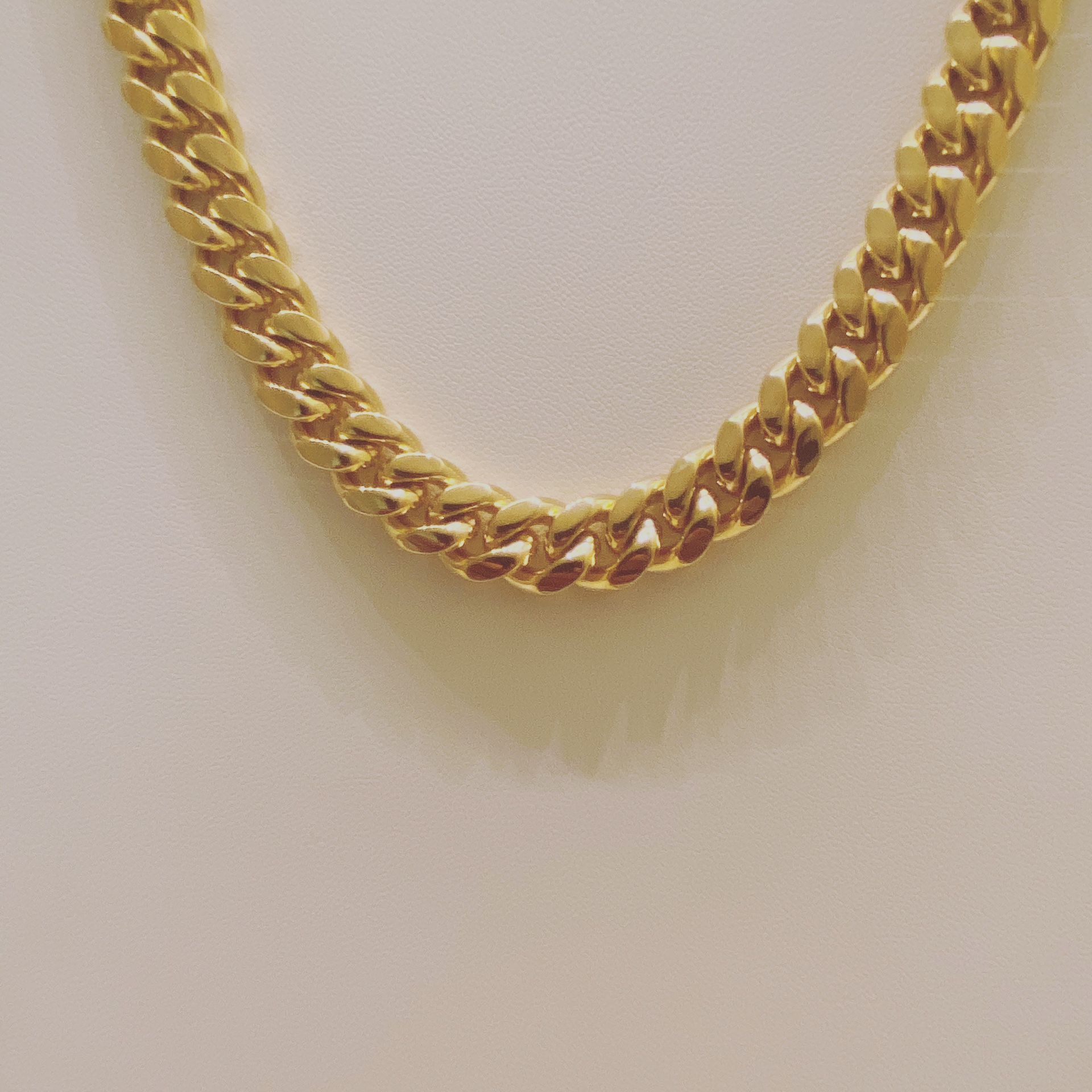 Gold stainless steel Cuban link chain