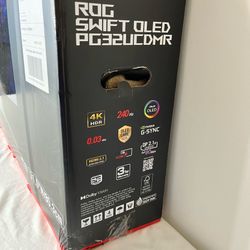 Brand New 32 inch Asus Rog Swift OLED PG32UCDMR Gaming PC Monitor Dolby Vision G-Sync HDR HDMI 2.1 4K 250Hz