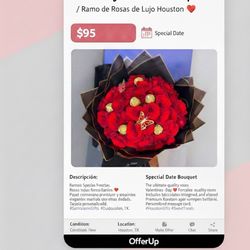 Luxury Rose Bouquet with Ferrero 🌹 Ramo de Rosas de Lujo Houston