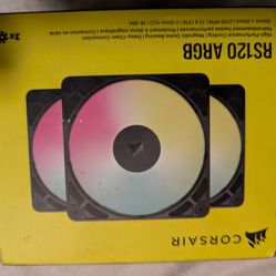 New Sealed 3x Corsair RS120 ARGB Light Up LED Computer Fans
