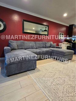 Gray Corduroy U-Shape Sectional Sofa BRAND NEW double chaise