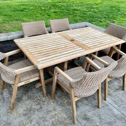 7 Piece Grade A Teak Outdoor Dining Set by Kingsley Bate
