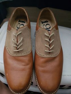 Men's 1901 Brown and Beige Oxford Dress Shoes Size 12