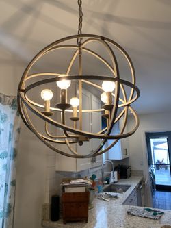 Modern Globe Candle Style Light Fixture