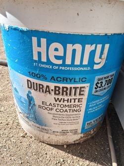Henry dura brite white elastomeric roof coating